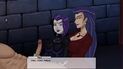 Abspielen Anime -Orgasmus -Überlastung: Raven & Starfire entfesseln große Titten in Handjob & Cumshot -Rausch (Pt.120)